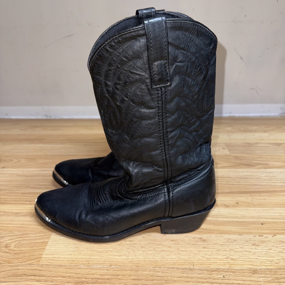 Laredo 68610 Mens Black Leather Western Cowboy Boots Metal Toe Guard 9.5EW